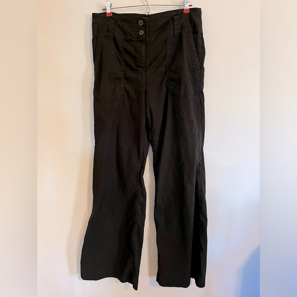 Maeve black flare pants